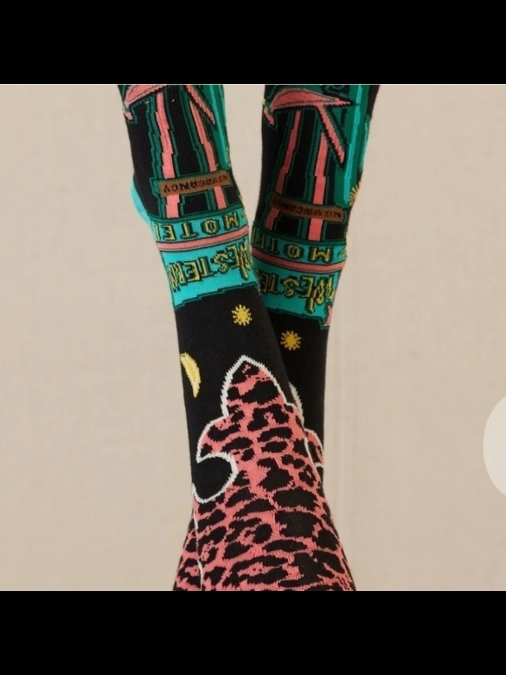 Double D Ranch Black & Teal Leopard Socks